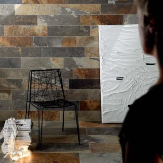 Noisette Többszínű Riven Slate, 60 x 10 x 1 cm