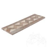 Noce & Classic Tumbled Travertine B8 Border