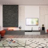 Slate Green Alpi Alpi Natur, 5cm x LL x 1.3cm | Dekoratív kő - függőleges csempe, kültéri-kültéri (25sqm/pallet)