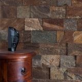 Slate Rusty Brown Natur, 10 cm x LL | Dekoratív kő - függőleges csempe, Kültéri-kültéri burkolat