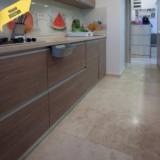 Classic PREMIUM keresztmetszetű, csiszolt travertin, 61 x 40.6 x 1.2 cm