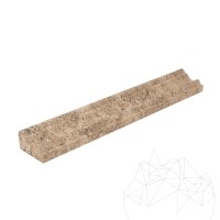 Latte csiszolt travertin M17 szegély, 4.8 x 30.5 cm