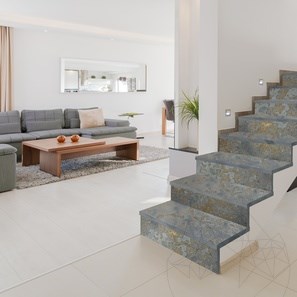 Többszínű Noisette Riven Slate Step, 120 x 33 x 2 cm