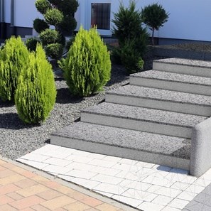 Artico Grey Flamed Granite Step, 120 x 33 x 2.8 cm