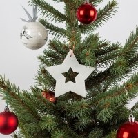 Thassos márvány hópehely - Otthoni karácsonyi díszítő készlet, 6 db