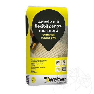 Weber Set Marmo Plus, 25 Kg, Padló és fali profi fehér ragasztó, márvány/gránit