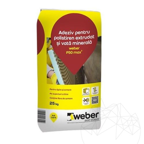 Weber P50, 25 Kg, Rugalmas fehér ragasztó szigetelő rendszerekhez