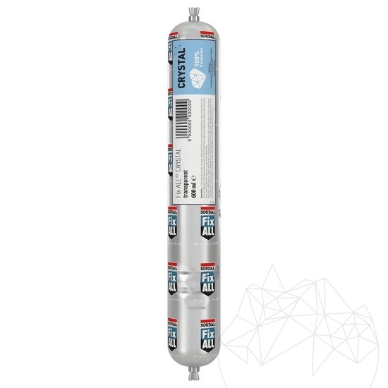 Soudal FIX ALL Crystal (átlátszó) - SKIN Rugalmas pala ragasztó, 600 ml