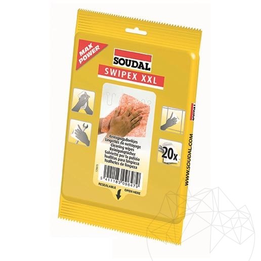 Soudal Swipex XXL | Tisztító kendők, 20 db/csomag