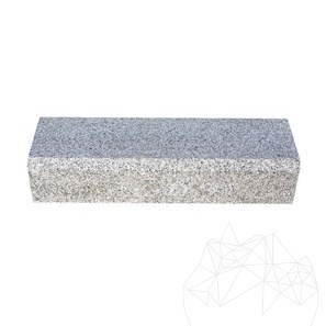 Bianco Sardo Gránit szegélykő, ferde 1 L,  10 x 15 x 50 cm