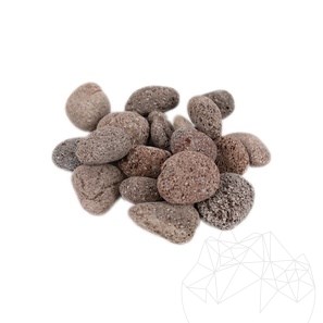 Láva vörös kavics zsák, 20 kg