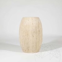 Pisa Classic Riven Travertin váza, 30 x 20 x 20 cm