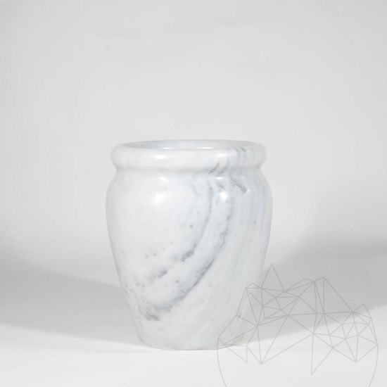 Roma fehér márvány váza, 30 x 25 x 25 cm
