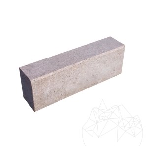 Rosso Italia, porfír, Andezit szegélykő, vágott + ferde 1 L,  10 x 15 x 50 cm