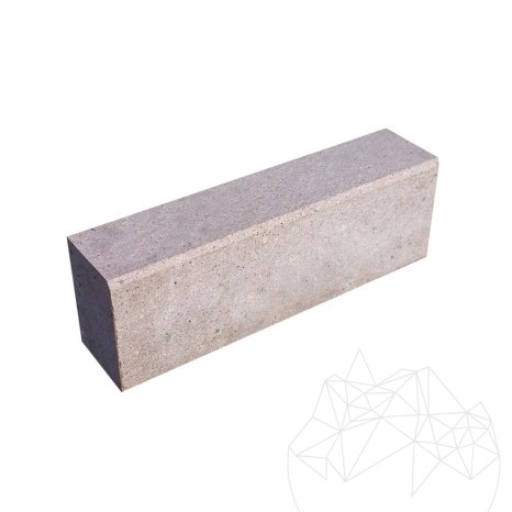 Rosso Italia, porfír, Andezit szegélykő, vágott + ferde 1 L,  10 x 15 x 50 cm