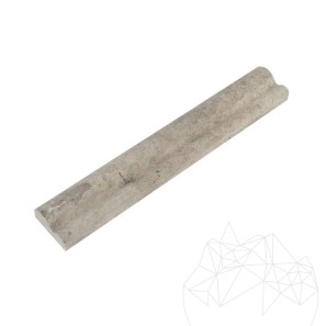 Ezüst travertin M4 szegély, 2 x 5 x 30.5 cm