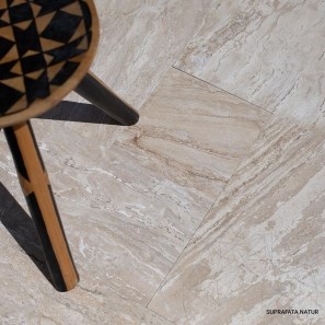 Striato Beige honed travertine francia mintás készlet, 1.2 cm
