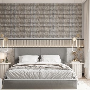 Silver vésett travertin, 120 x 60 x 2 cm