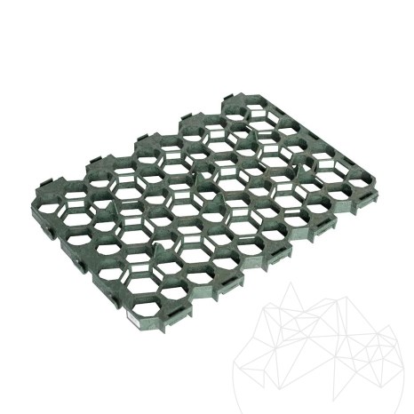 Kavicsbázisú méhsejt stabilizátorok BERA, 55 X 38 cm, zöld