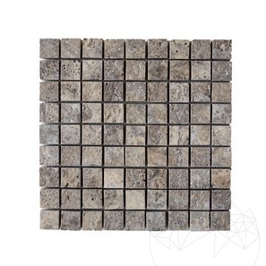 Mozaik travertin ezüst periát, 3 x 3 cm, 3 x 3 cm
