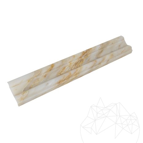 Arabescato Oro M17 márványszegély, 4.8 x 30.5 cm