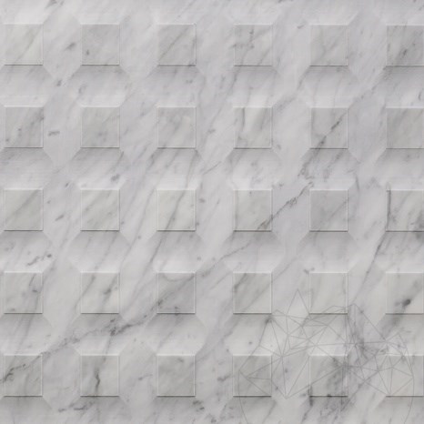 Carrara White Stud H Design Födém  2CM