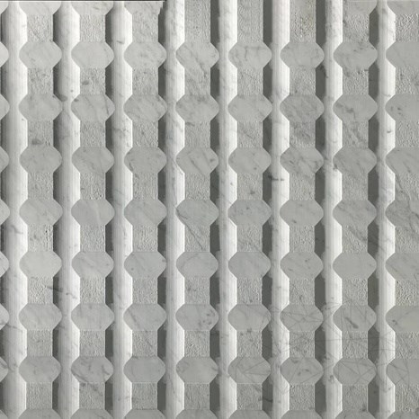 Carrara White Stud M Design Födém  2CM