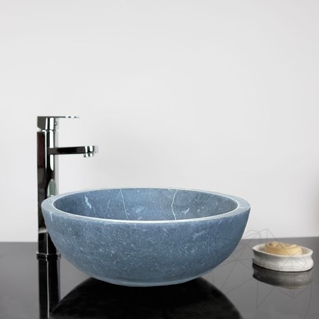 Fürdőszobai mosogató Matia fekete márvány RS-5 42 x 15 cm