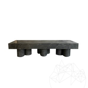 PureMess Ceppo márvány kerti pad, 180 x 50 x 44 cm, 180 x 50 x 44 cm