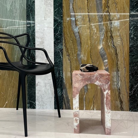 Ópium vörös travertin Archy oldalsó asztalka