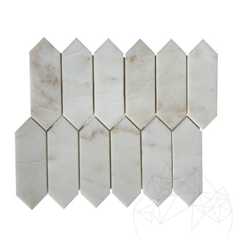 Arabescato Oro márvány polírozott oszlopmozaik 30.5 x 28 cm