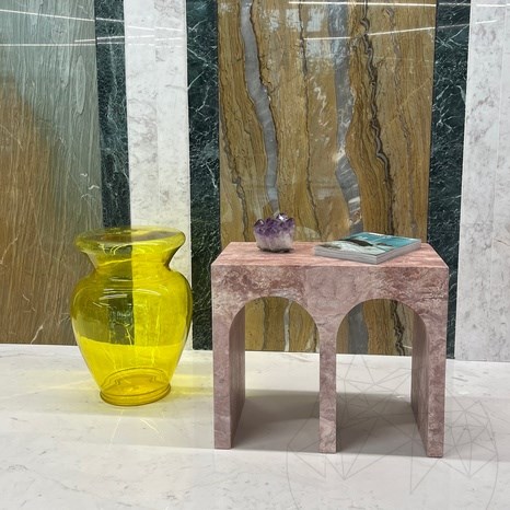 Ópium vörös travertin Archy dohányzóasztal