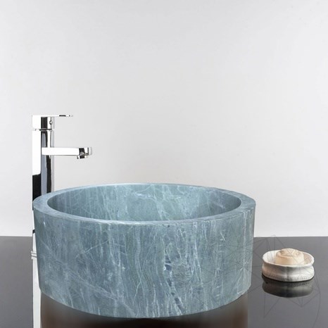 Mosdókagyló Matia Teos zöld márvány RS-22