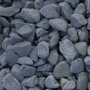 Sötétszürke kavics, 3-6 cm zsák 20 kg