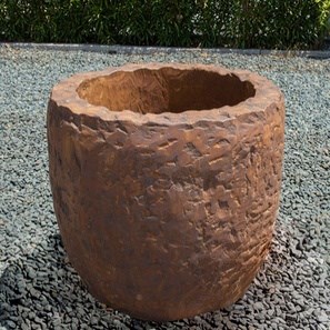 Mészkő ültető - Természetes kő ültető virágoknak és díszfáknak, beltéri/kültéri, 75 x 75 x 70 cm