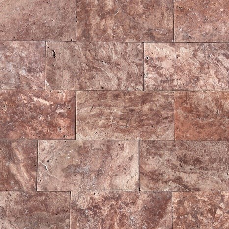 Vörös ópium keresztbe vágott csiszolt travertin 15.2 x 30.5 x 3 cm