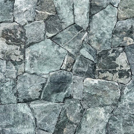 Kültéri poligonális márvány Rock Face Green Paradiso homlokzatburkolat