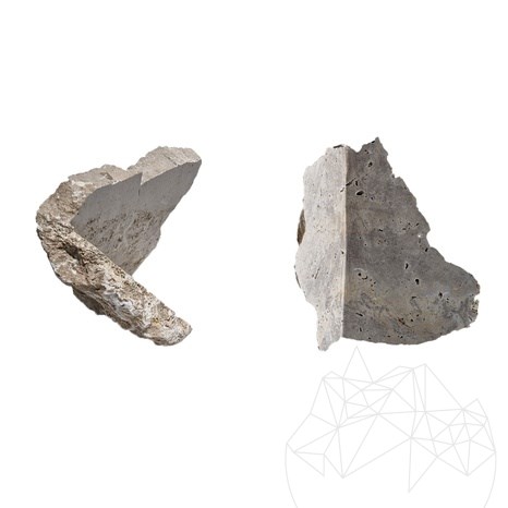 Kültéri poligonális Travertin  Rock Face Noce homlokzatburkolat (Sarok)