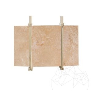 Klasszikus keresztvágású, töltött és csiszolt travertinlap, 3 cm