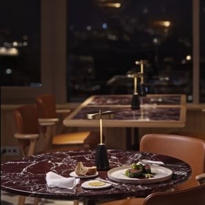 Asztallap Kerek Ø900mm x 20mm Cherry Levanto Márvány Polírozott