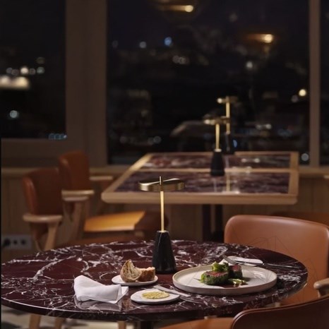 Asztallap Kerek Ø900mm x 20mm Cherry Levanto Márvány Polírozott