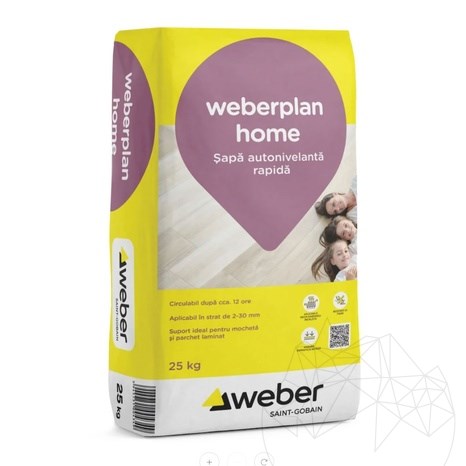 Weberfloor Home önterülő aljzatkiegyenlítő, 2–30 mm rétegvastagság, szürke, 25 kg