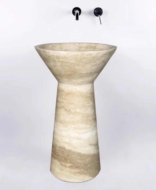 Fürdőszobai mosdókagyló - Tao Antros Classic Travertin 50 x 85 cm