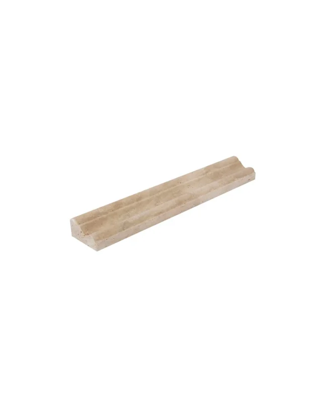 Klasszikus travertin M17 szegélyléc, 2.5 x 5 x 30.5 cm