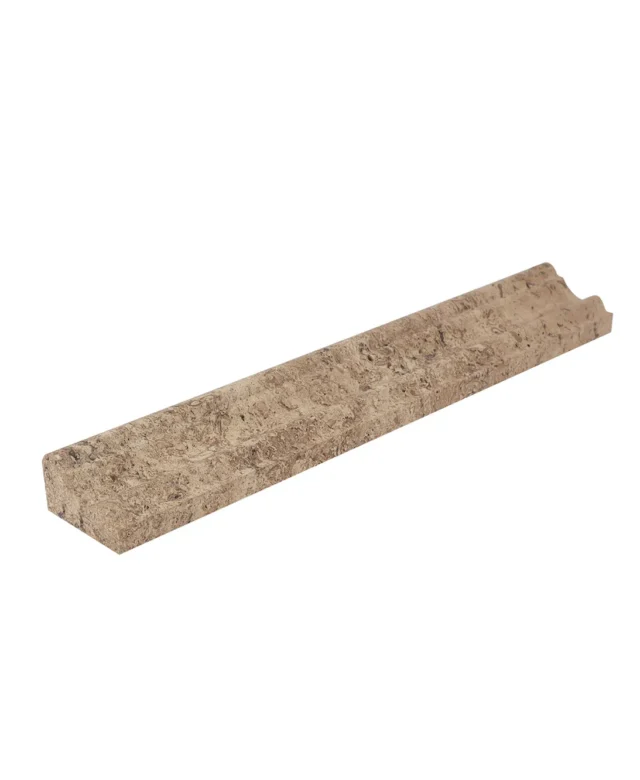 Latte csiszolt travertin M17 szegély, 4.8 x 30.5 cm