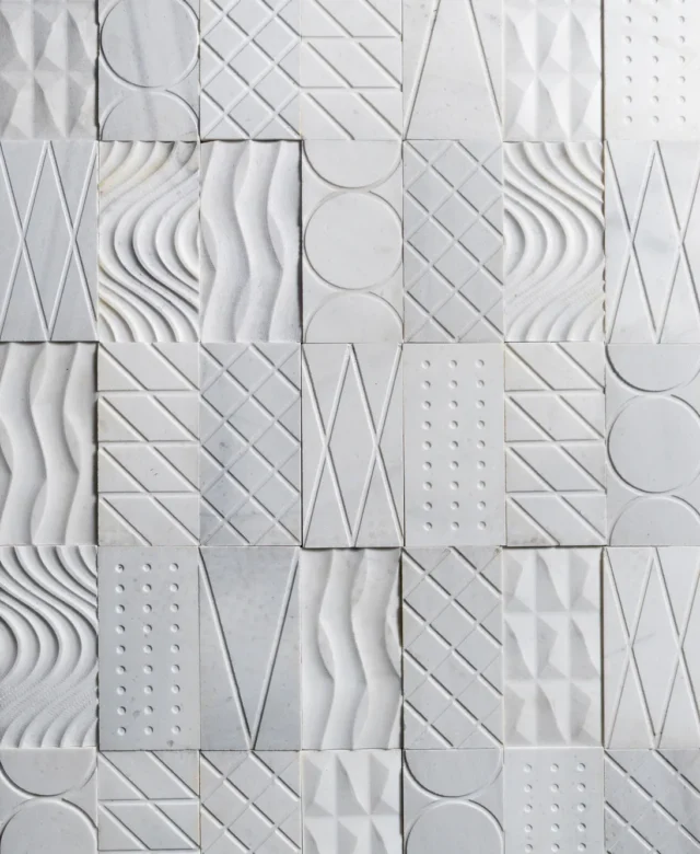 Geometrikus formák New York-i márvány, 15 x 30 cm