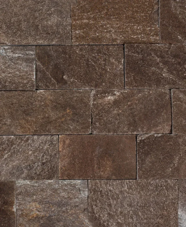 Slate Rusty Brown Natur, 10 cm x LL | Dekoratív kő - függőleges csempe, Kültéri-kültéri burkolat