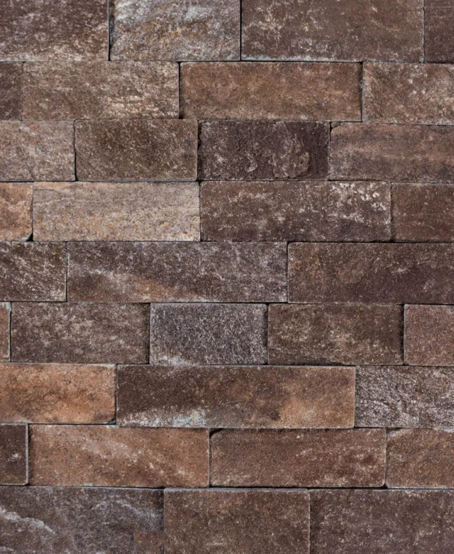 Slate Rusty Brown Natur, 5 cm x LL | Dekoratív kő - függőleges csempe, kültéri-kültéri burkolat