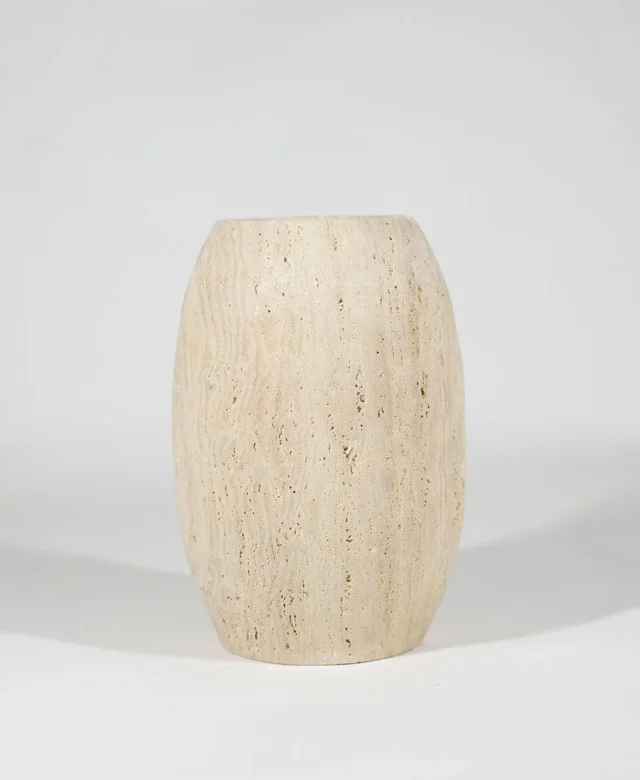 Pisa Classic Riven Travertin váza, 30 x 20 x 20 cm