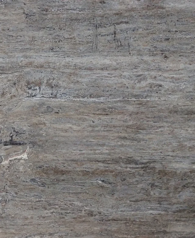 Silver Travertin Vein Cut Csiszolt Lap, 2 cm